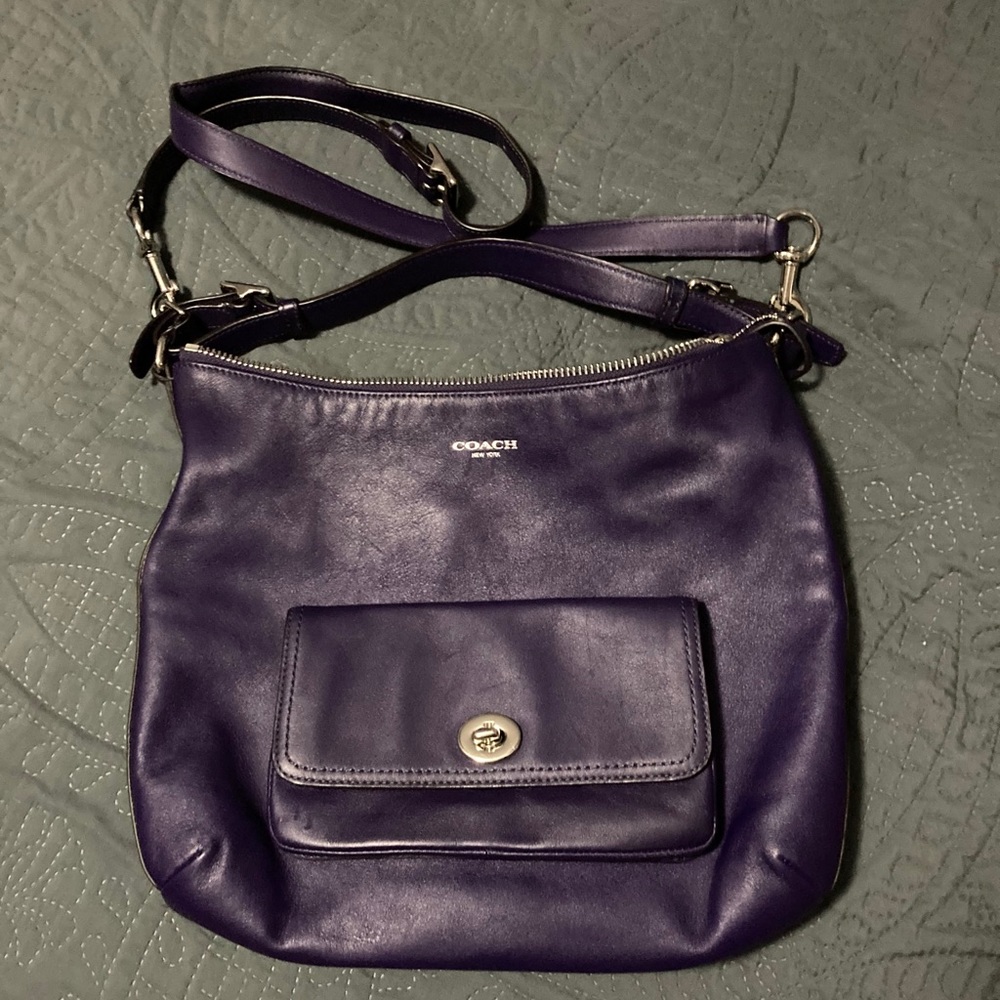 Coach Legacy Courtenay Purple Leather Purse 22381